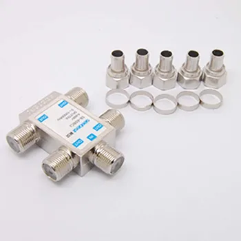 

10pcs 4WAY CABLE TV SPLITTER 5-1000MH Digital Analogue Satellite Coaxial Out