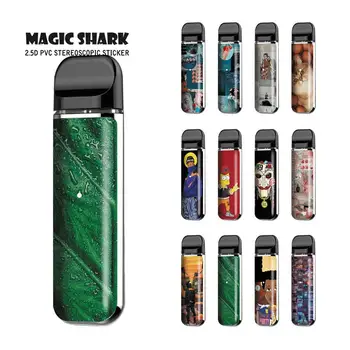 

Magic Shark 100% New Fashion Cute Cat Leaf House Party PVC Sticker Case Cover for Smok Novo