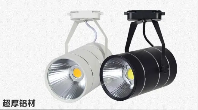 Simple Clothing exhibition backdrop COB LED track light 20W black LED track spot light club/bar ceiling indoor spotlight
