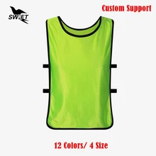12 цветов Ультра-легкий дышащий быстро сухой тренировочный футбольный Трикотажные изделия для футбола баскетбольный командный Жилет новая тренировочная рубашка
