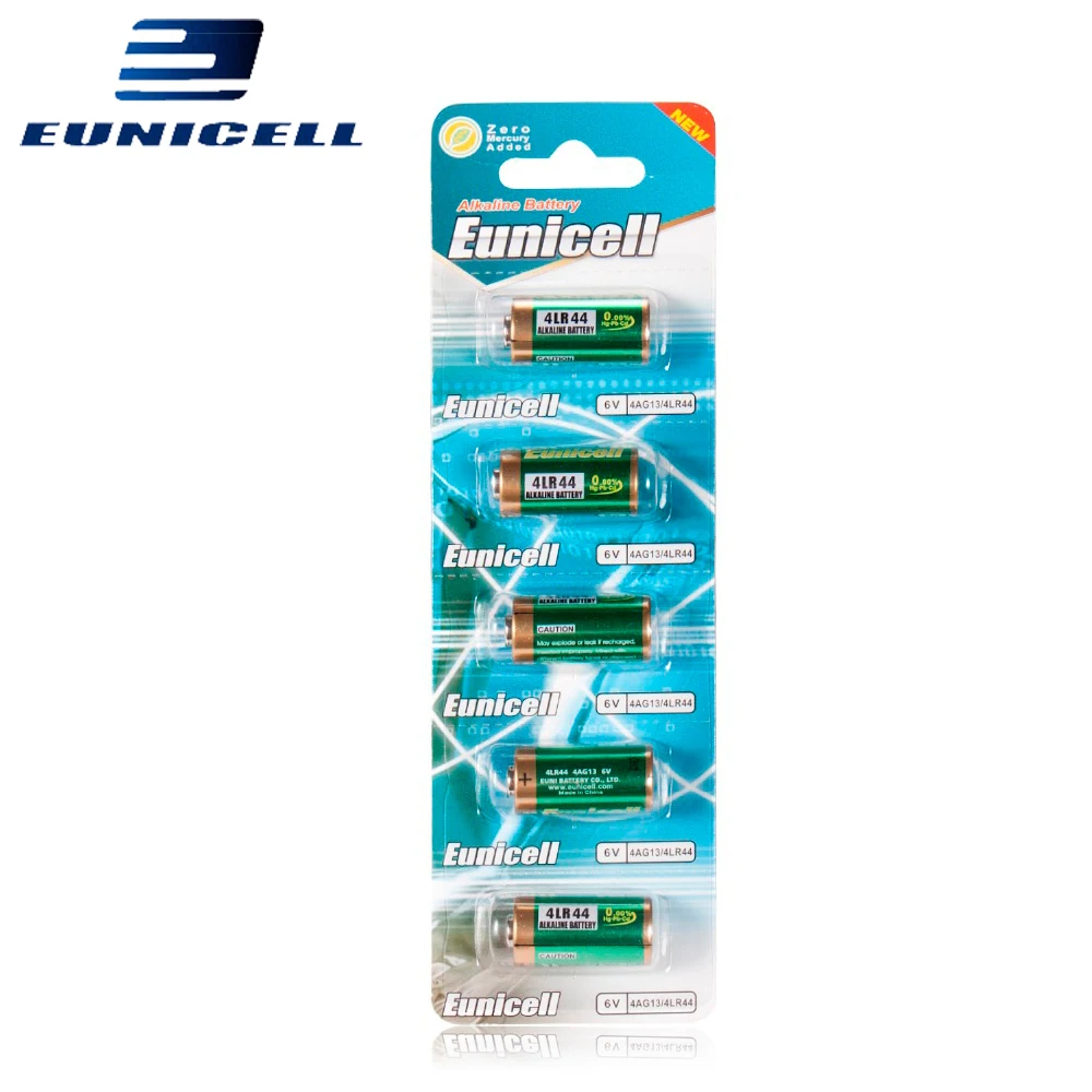 100 шт = 20 карт Eunicell 6В 4LR44 батарея 4A76 A544V 4034PX PX28A L1325 4AG13 6 VAlkaline обязанность батареи