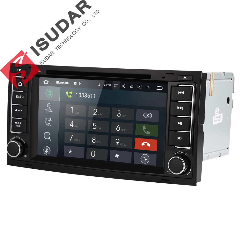 Isudar Car Multimedia player Android 8.1 GPS 7 Inch 2 Din Autoradio For VW/Volkswagen/Touareg Canbus Wifi FM Radio USB DVR