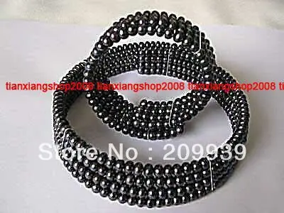 

huij 0017010 New 6mm Black Pearl Choker Necklace Bracelet set free