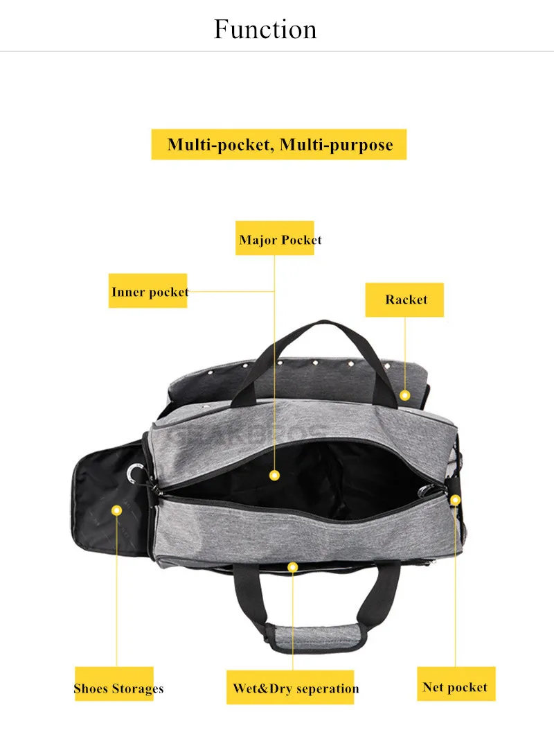 Водонепроницаемая Мужская сумка спортивная с обувью для хранения йоги фитнес-Сумка Женская дорожная сумка тренировочное снаряжение