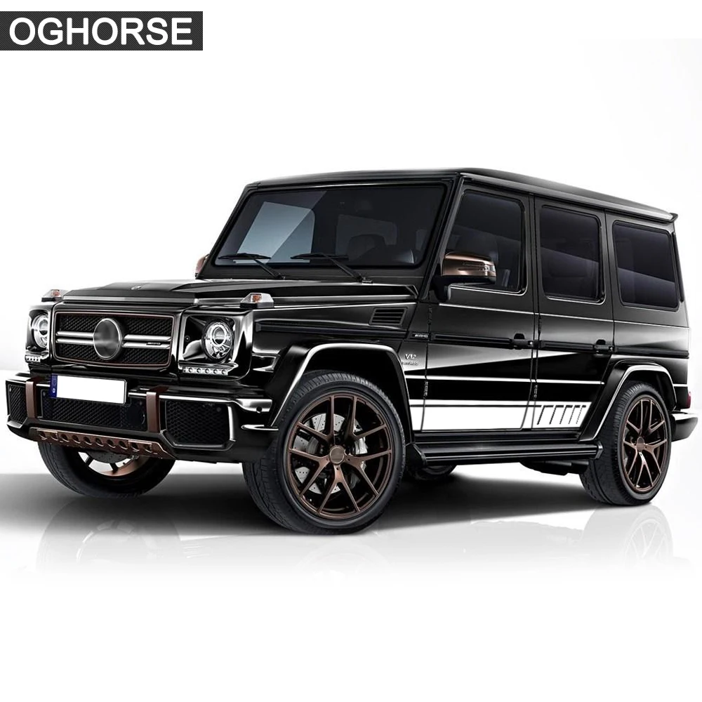 matte black Mercedes-Benz G63 AMG Performance Edition side sports stripe decal
