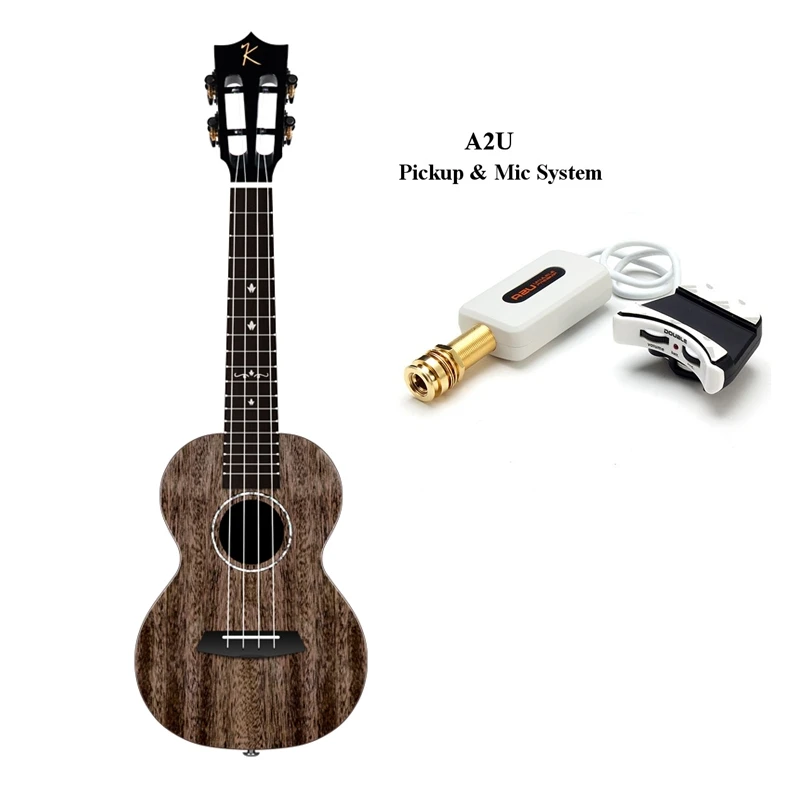 Kaka Enya MAD ukuleles твердое красное дерево черный цвет с сумкой Гавайи 4 струны Акустическая гитара Музыкальные инструменты - Цвет: Double pickup-Black