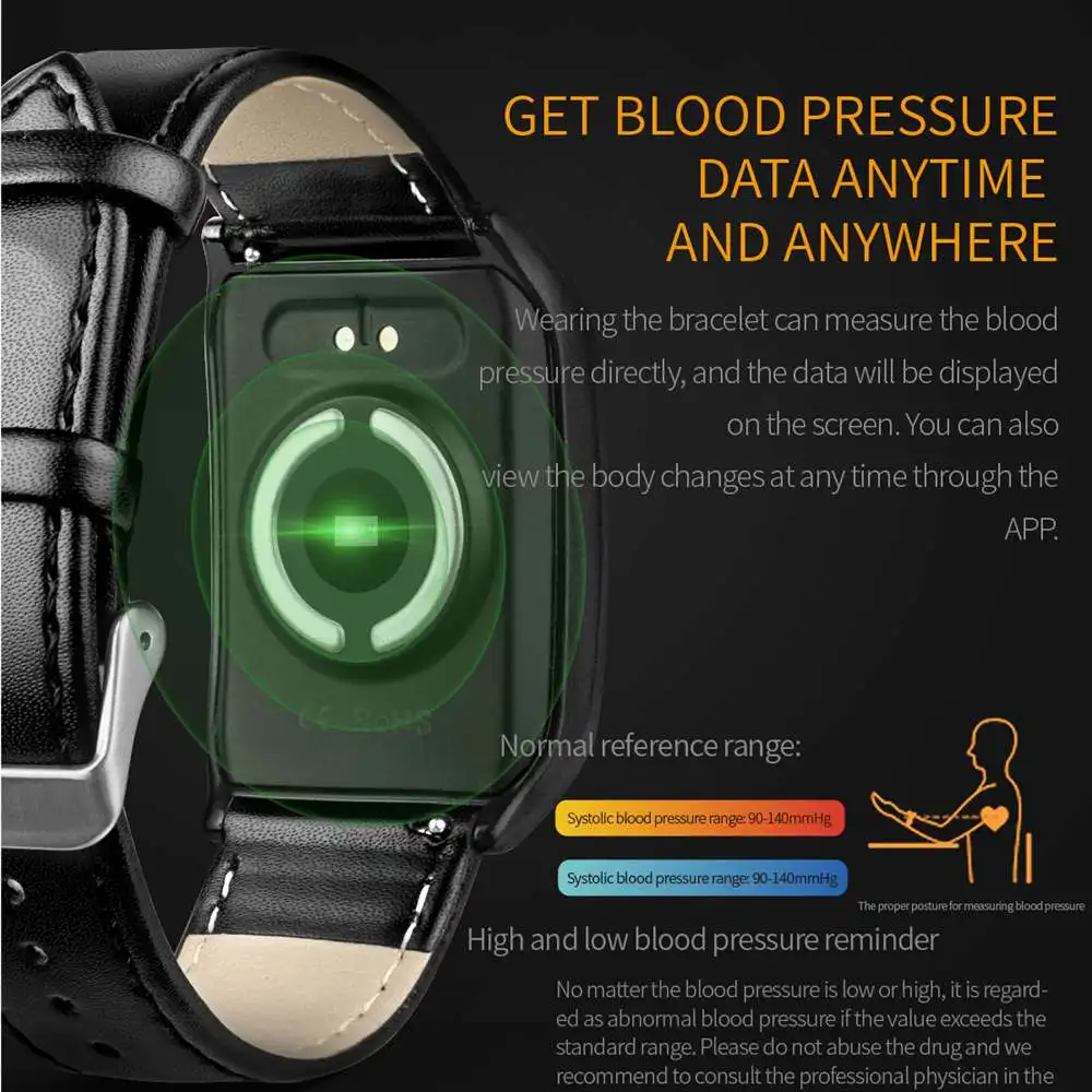 Vwar AF7 ЭКГ PPG Смарт часы для мужчин с электрокардиограммой дисплей Smartwatch