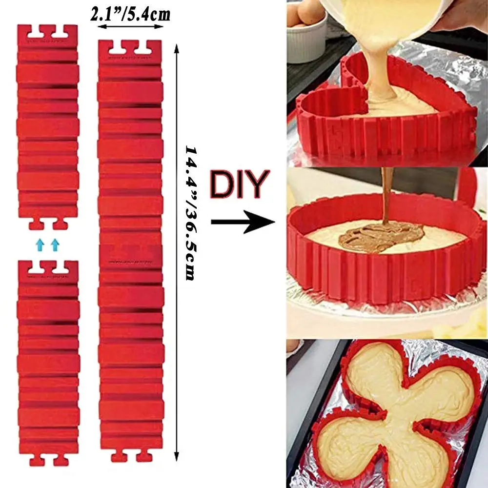 Испечь змей 4 силиконовые формы для торта пищевой антипригарный гибкий многоразовый создать любую форму торта DIY выпечки Плесень инструменты
