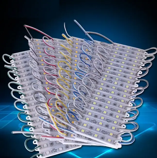 Суперяркий SMD 5050 Светодиодный модуль 3 светодиодный S Водонепроницаемый IP68 12 V холодный белый/теплый белый/синий/красный/RGB/желтый/фиолетовый