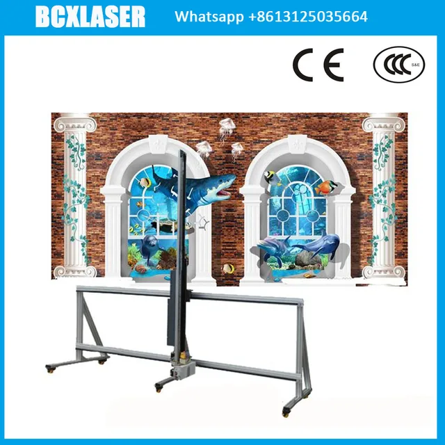 High resolution vertical 3D wall printer automatic wall painting