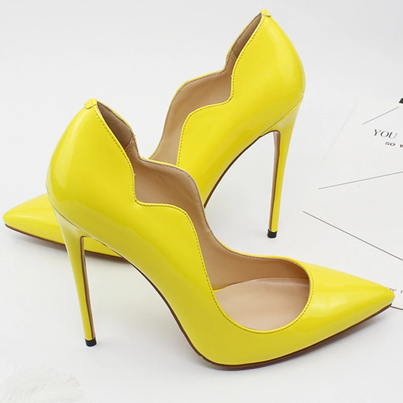 

Hot Brand High Heels Shoes Women Pointed Toe Patent Leather Shoes Sexy Stiletto Women Wedding Shoes Bride Women's Pumps Big Size