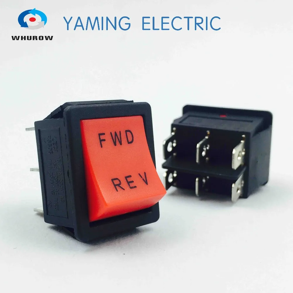 

5pcs/lot 6 pin Rocker switch electrical welding machine power switch 2 position ON-OFF FWD-REV push button switch