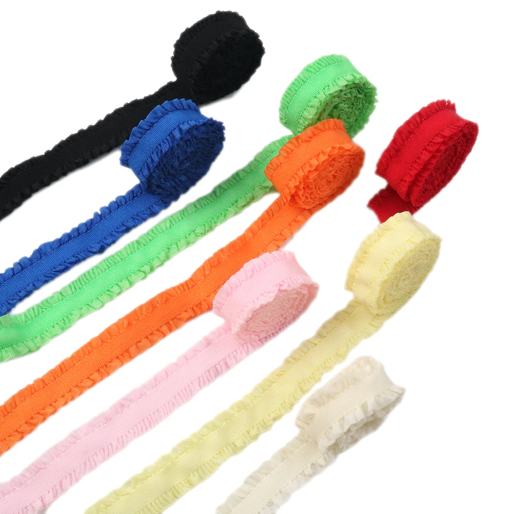 

David accessories 13mm Wave Flowers Elastic Ribbon 50 yards,DIY handmade materials Gift wrap,50Yc7021
