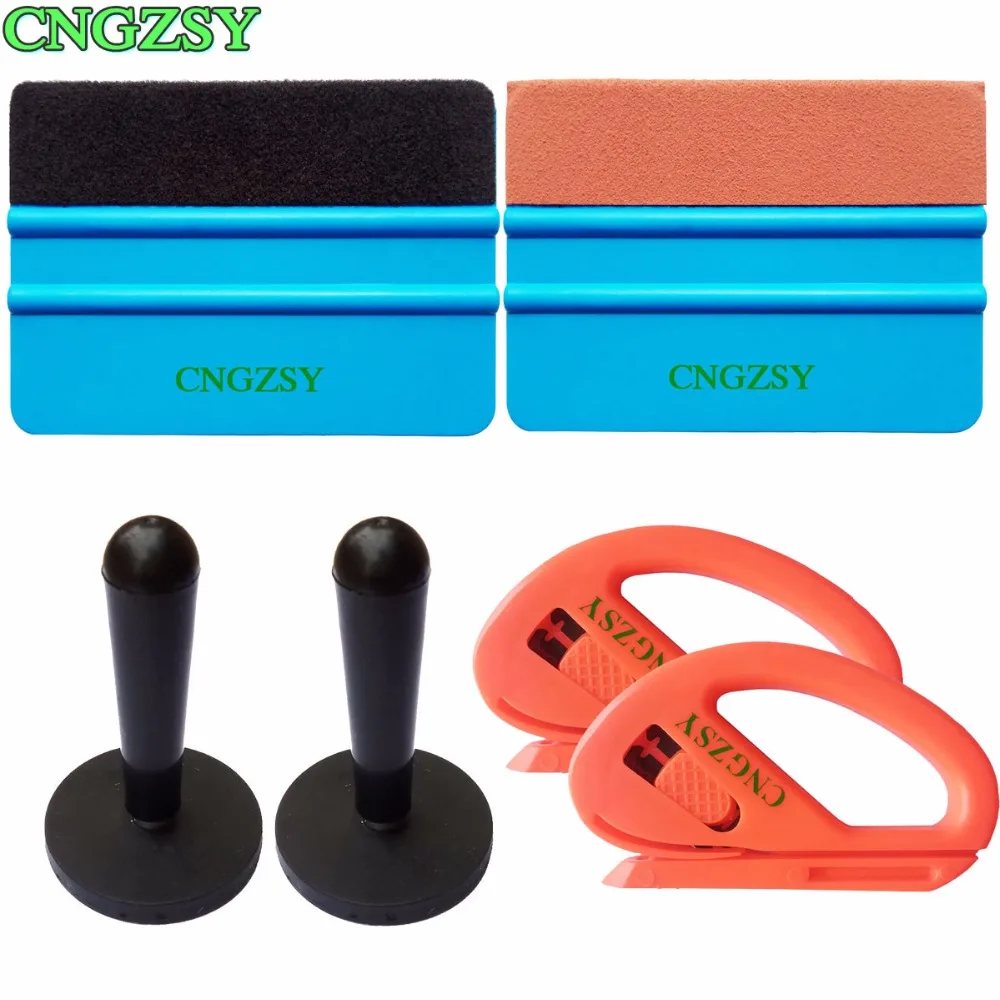 

Soft Felt Squeegee suede scraper magnet holders vinyl film safety Snitty cutter Auto Car Vinyl Wrap Application Tools Kit K38