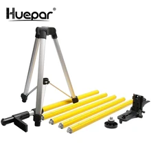 Huepar 12 ft/3,7 m лазерный штатив телескопическая штанга с 1/4 дюймов на 20-дюймовый лазер Крепление для установки вращательного в комплекте LP36& 5/"-11 адаптер