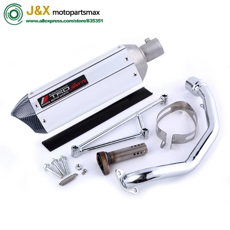 GY6 125 150cc мотоцикла изменение скутер akrapovic yoshimura глушитель выхлопной трубы fit 157qmj 152qmi 4 тактный двигатель