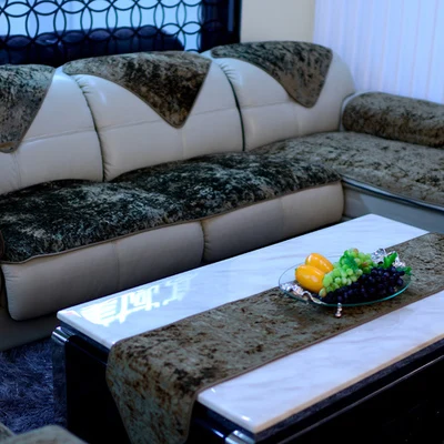 Модный диван из натуральной кожи, полотенце, Подгонянная ткань, нескользящая, современный черный, четыре сезона, Осенний коврик для дивана