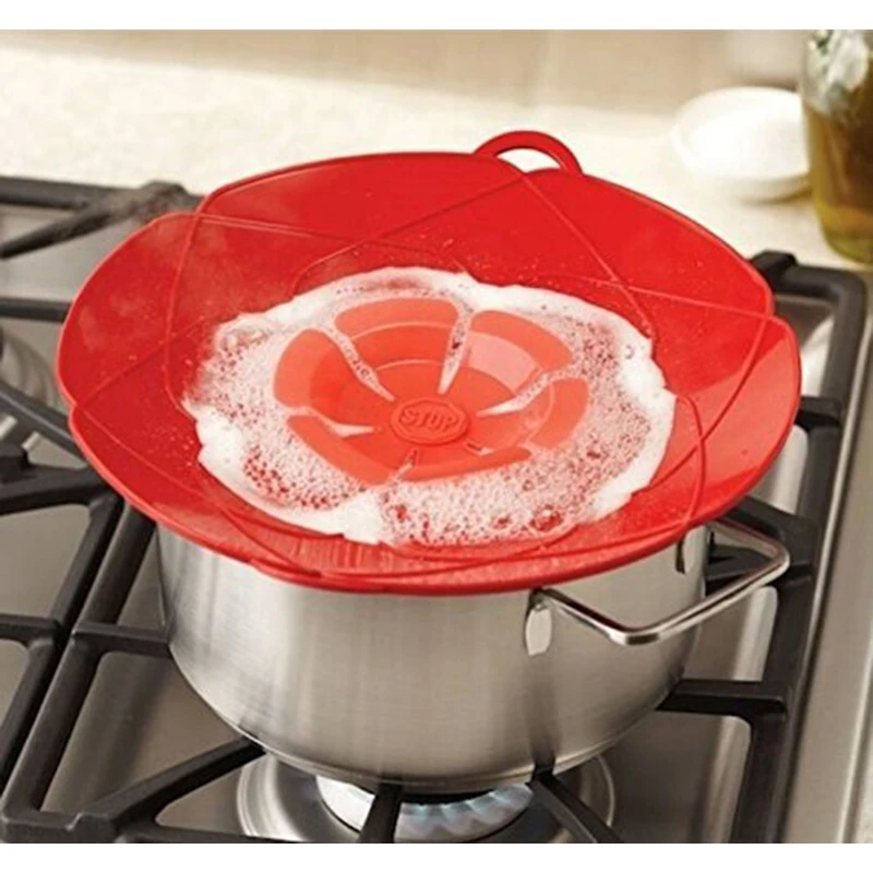

26cm Silicone Lid Spill Stopper Pot Cover Cooking Pot Lids Utensil For Kitchen Pod Pan Cookware