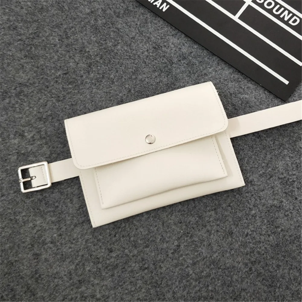 

NewFashion Women's Waist Bag New Double Layers Soft Leather Women Belt Waist Bag Fanny Pack For Ladies xb5601