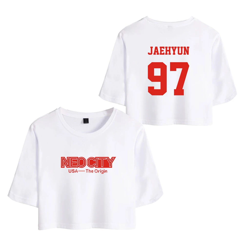 Женские кроп топы Nct 127 Kpop модные летние футболки с коротким рукавом Новое