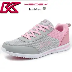 Heidsy спортивная обувь Для женщин кроссовки беговые женские для похудения Открытый спортивные туфли на плоской подошве дышащие кроссовки 4,0