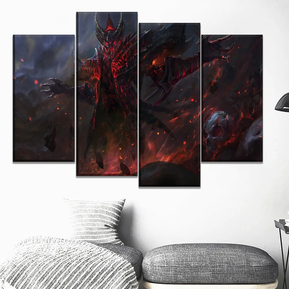 Домашний декор печатный тип холст DotA 2 Shadow Fiend игровой постер один набор 4 шт.