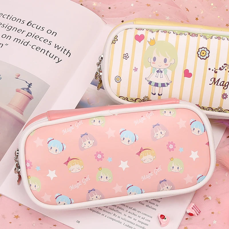 Girls Pencil Case Candy Color Kawaii Pencil Bag for Girls Cute Pen case