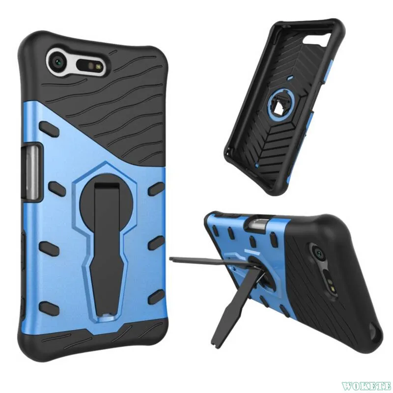 360 Degree Flip Stents Case For Sony Xperia X Compact Mini F5321 armor shockproof Hard PC+Soft TPU Back Stand Armor Shell Cover |