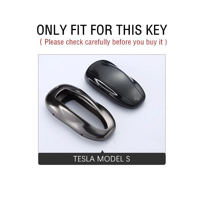 Алюминиевый сплав автомобильный чехол для ключей кожаный брелок для Tesla модель S
