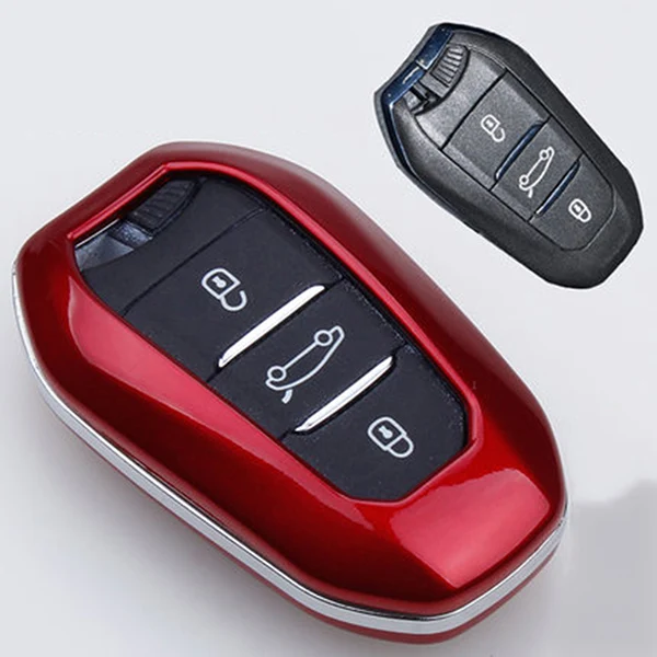 Автомобильный чехол для ключей Автомобильный брелок сумка брелок для Citroen C5 C6 C4L C3-XR DS5 DS6 Авто ABS защитные аксессуары брелок - Color Name: Red