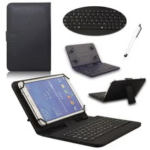 Universal Litchi Pattern PU Leather Case with micro USB Keyboard For 7 inch Andriod Tablet PC Protective Case With Keyboard