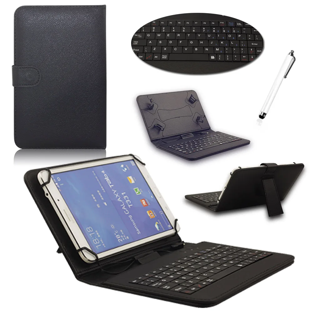 Universal PU Leather Case with Micro USB Keyboard For 7 inch Andriod Tablet PC Wired Micro Keyboard Protective Case Stand Cover Universal PU Leather Case with Micro USB Keyboard For 7 inch Andriod Tablet PC Wired Micro Keyboard Protective Case Stand Cover