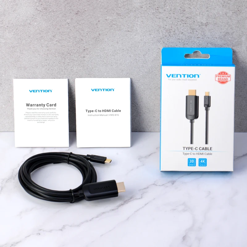 Кабель HDMI Vention USB C 4K Type к адаптер для Huawei P20 Pro Mate 20 MacBook Air ipad Thunderbolt 3|Кабели HDMI| |