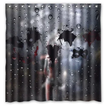 

Hot New 180x180cm Suicide Squad Waterproof Fabric Bathroom Shower Curtain Bath Curtains With 12pcs Hooks Rings