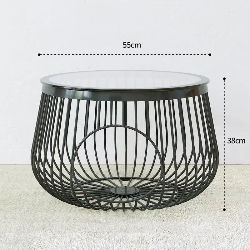 Простой чайный столик в скандинавском стиле, для гостиной, креативный круглый, для квартиры, из кованого железа, для домашнего хранения, для людей, котов, журнальный столик - Цвет: VIP 1