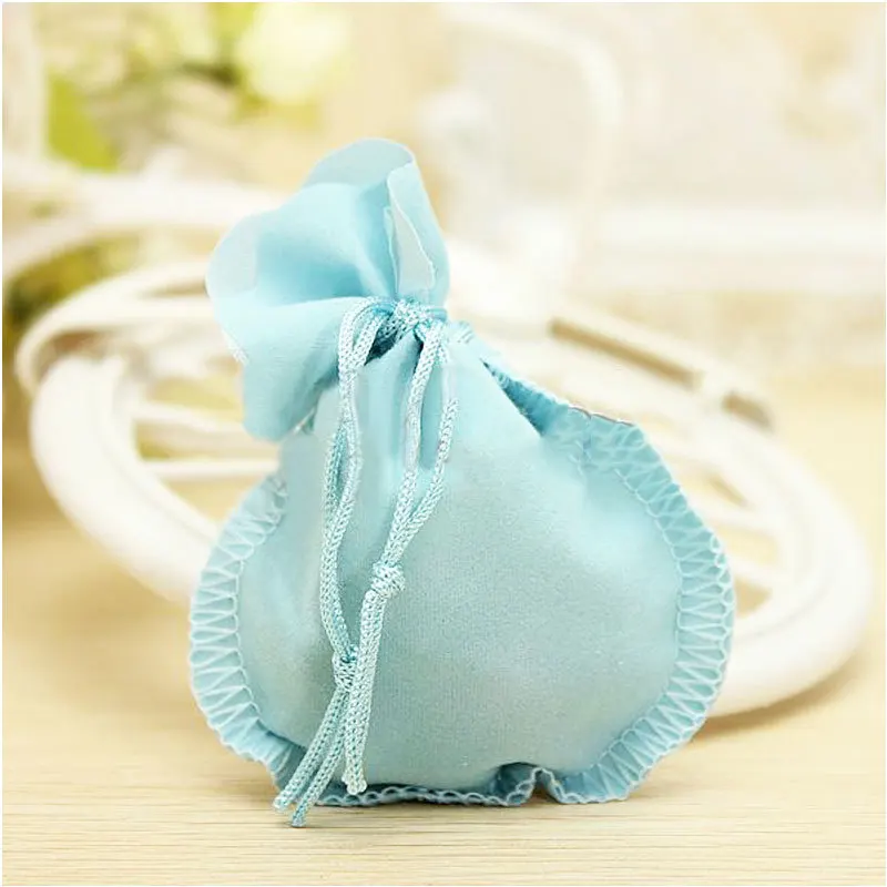 새로운 30Pcs 핫 9x7cm 벨벳 드로 스트링 파우치 코인 쥬얼리 웨딩 선물 쥬얼리 가방 58442gift bags