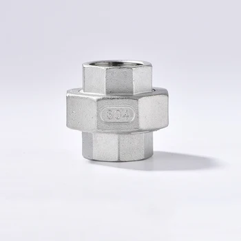 

1/4" 3/8" 1/2" 3/4" 1" 1-1/4" 1-1/2" BSP Female Thread 304 Stainless Steel Union Pipe Fitting Connector Adapter Coupler