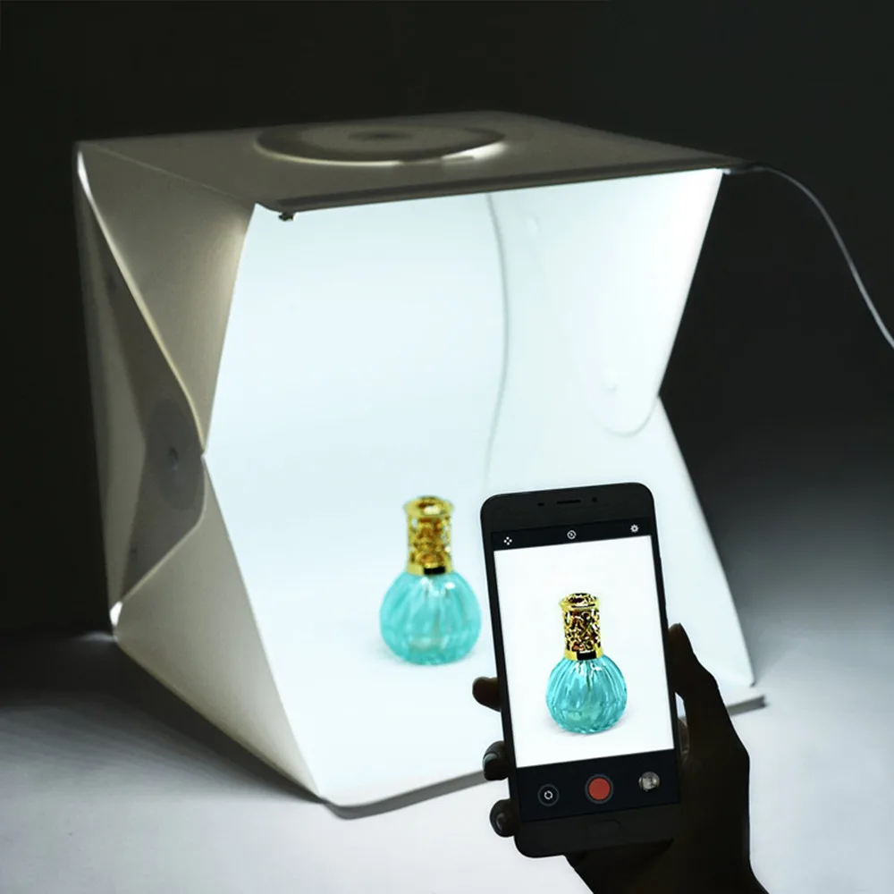 

FIFATA Middle Size Folding Lightbox Photography Photo Studio Softbox LED Light Soft Box Photo Background Kit Light box