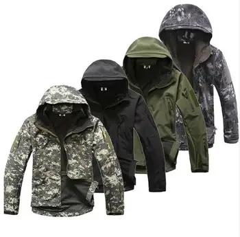 

Dropshipping Lurker Shark Skin Softshell V5 Military Tactical Jacket Men Waterproof Coat Camouflage Hooded Army Camo Clothing