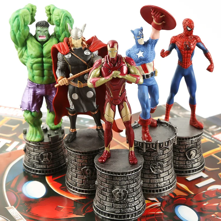 

Marvel toy action figure Avengers Hulk Raytheon Iron Man Spider-Man Chess Decoration Doll Model Toy