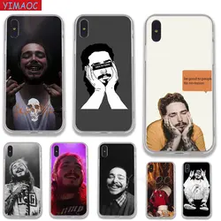 YIMAOC Post Malone хип-хоп Мягкий силиконовый чехол из ТПУ для iPhone 8 7 6 6 S плюс 5 5S SE X XS Max XR Coque оболочки чехлы