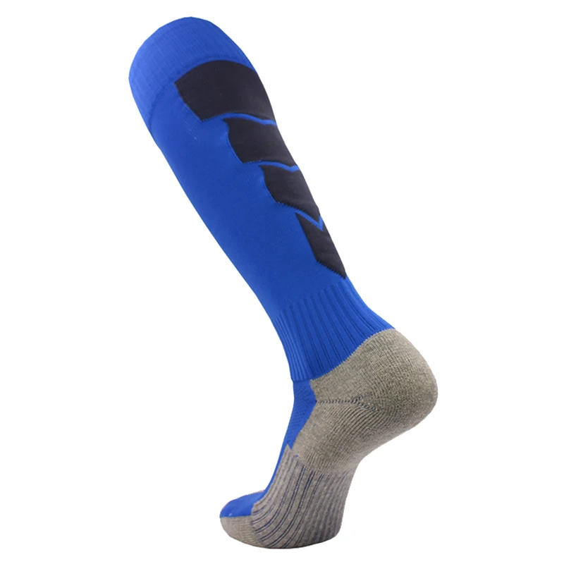Coolmax, профессиональные футбольные носки, высокое качество, чулки для верховой езды, полотенце, дышащие, противоскользящие, Спортивная, велосипедная обувь, AC0168 - Цвет: Blue