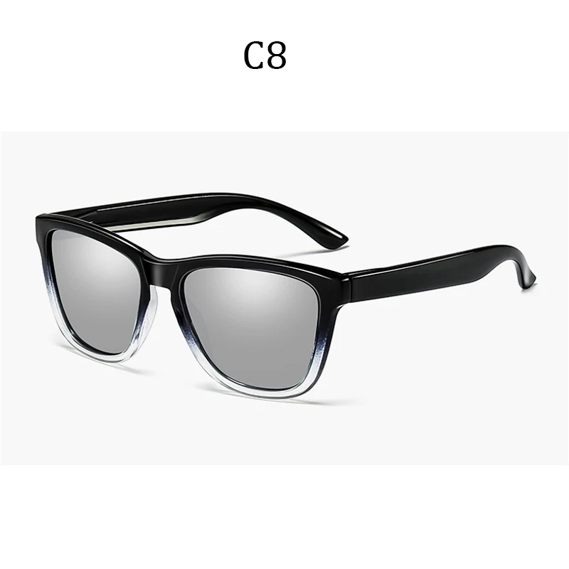 AOZE, брендовые поляризованные солнцезащитные очки, мужские, классические, спортивные, солнцезащитные очки, женские, для улицы, для вождения, очки, цветные линзы, UV400 - Цвет линз: 0717 C8