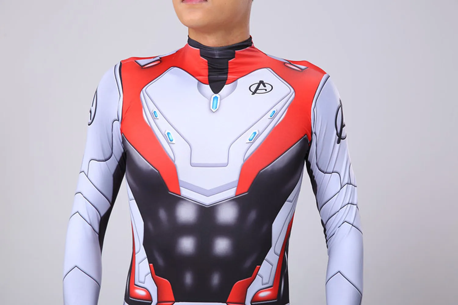 2019 Avengers Endgame Quantum Realm Cosplay Costume Superhero Captain America Captain Iron Man Zentai Bodysuit Suit Jumpsuits
