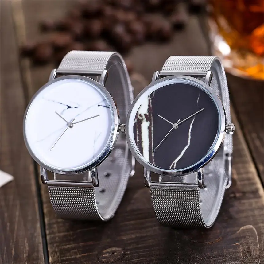 

CCQ Casual Quartz Stainless Steel Band Marble Strap Watch Analog Wrist Watch women's watches of the famous luxury brand stainles