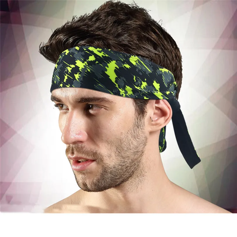 2019 new cycling Sweatband Stretch Head Tie HeadbandSports Sweatbands Tennis Basketball Sweat Hair Band #4m18 (1)