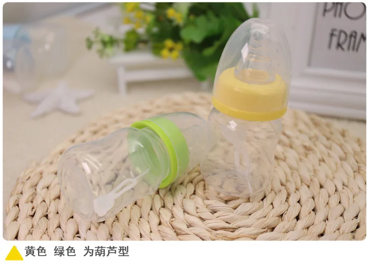 1 Pcs Hot Newborns Baby Bottles Toddlers Drinking Water Feeding Mini PP Bottle Boys&Girls Care Solid Colors Milk 60 ML Bottles