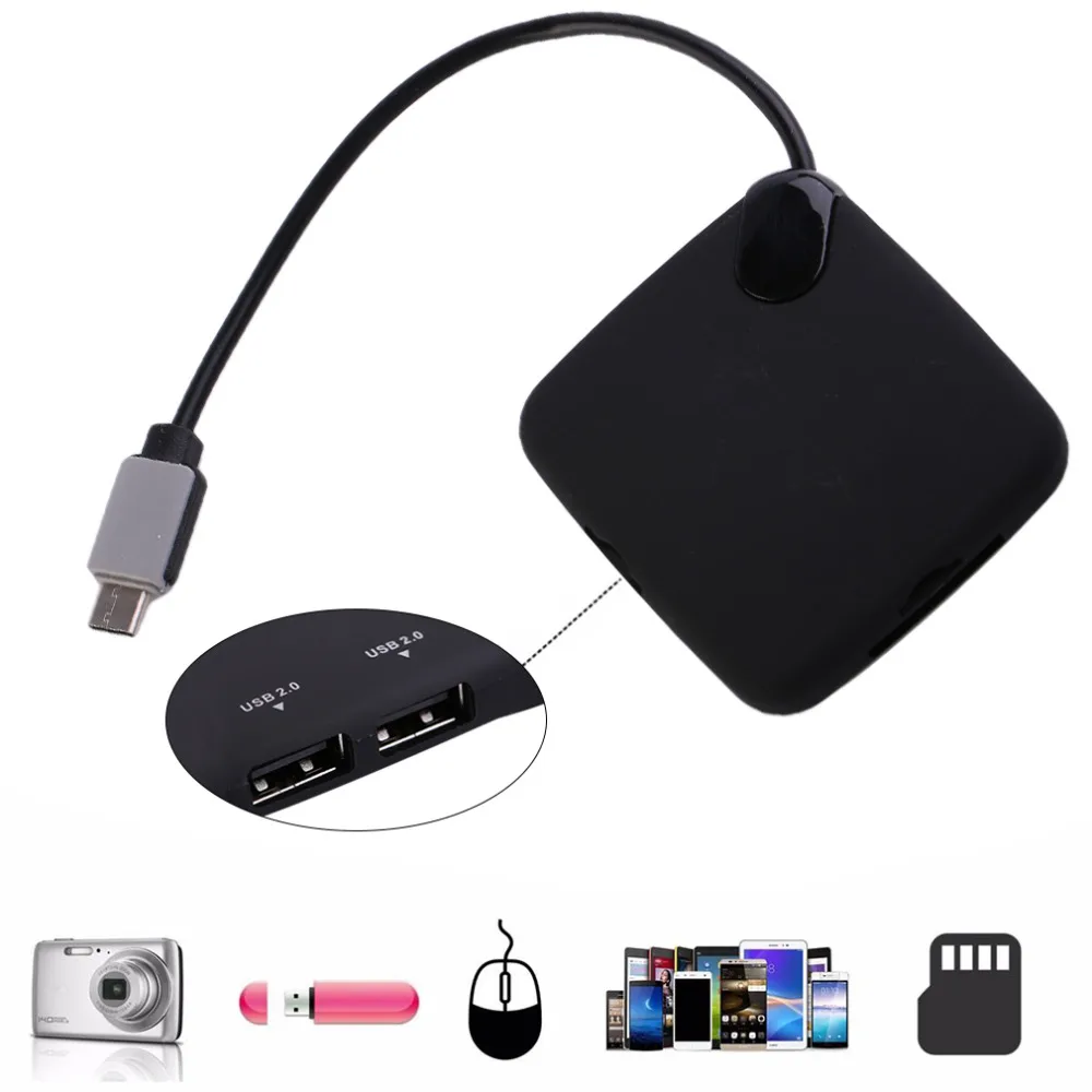 7in1 Тип C USB C до 3 USB 2,0 + Micro SD TF MS M2 считыватель карт OTG адаптер для ноутбука MacBook samsung Galaxy S8 S8 + LG G5 G6