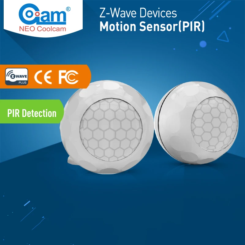 NEO COOLCAM NAS-PD02Z Z-wave Plus PIR Motion Sensor Detector Home Automation Power Operated Z wave Alarm System Motion Sensor