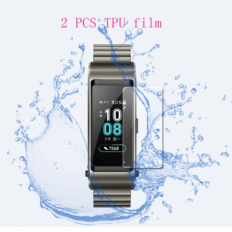 

2 pcs Soft Ultra For Huawei TalkBand Talk Band B5 Wristband Smart Watch Full Cover Soft TPU Explosion-proof Screen Protector